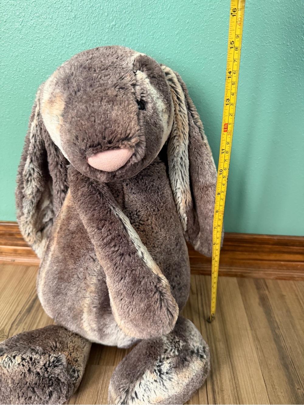 Jellycat Bashful Brown Bunny Plush Stuffed Animal Embroidered “Evan” - Picture 9 of 9